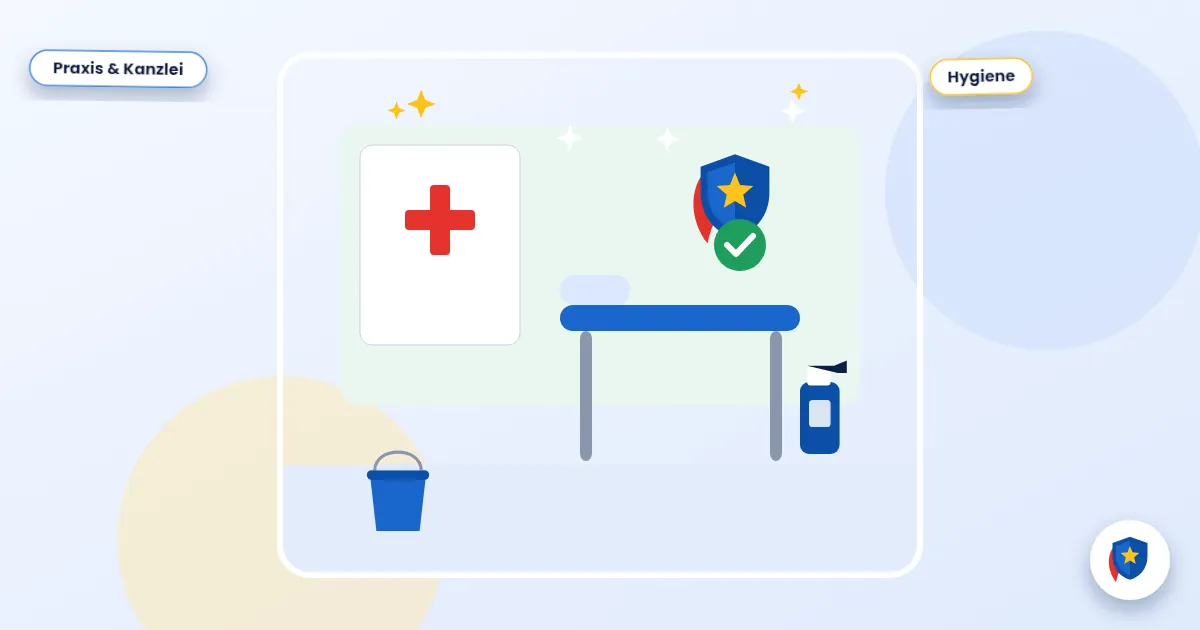 Illustration eines hygienisch gereinigten Behandlungsraums