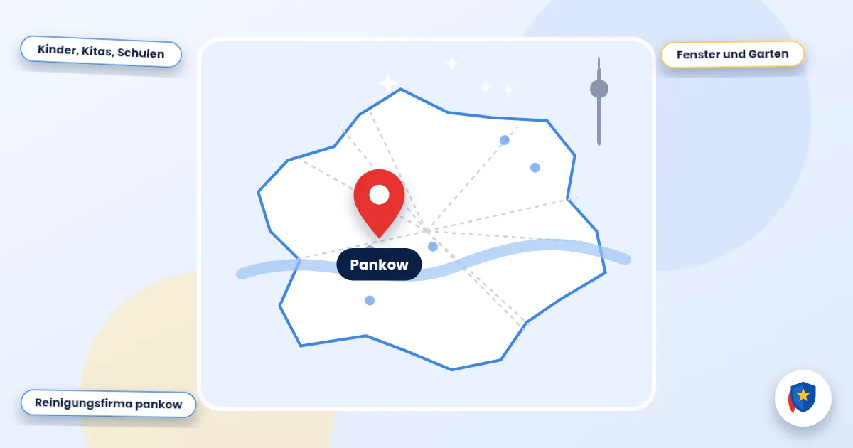 Pankow: Karte mit Standortmarkierung für Pankow – Einsatzgebiet von Putzhelden